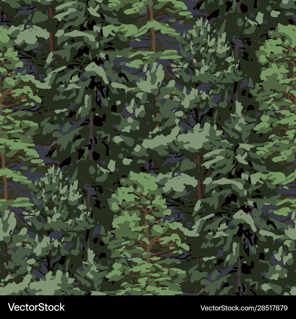 Repeated seamless pattern various coniferous Repeated seamless pattern various coniferous vector image
