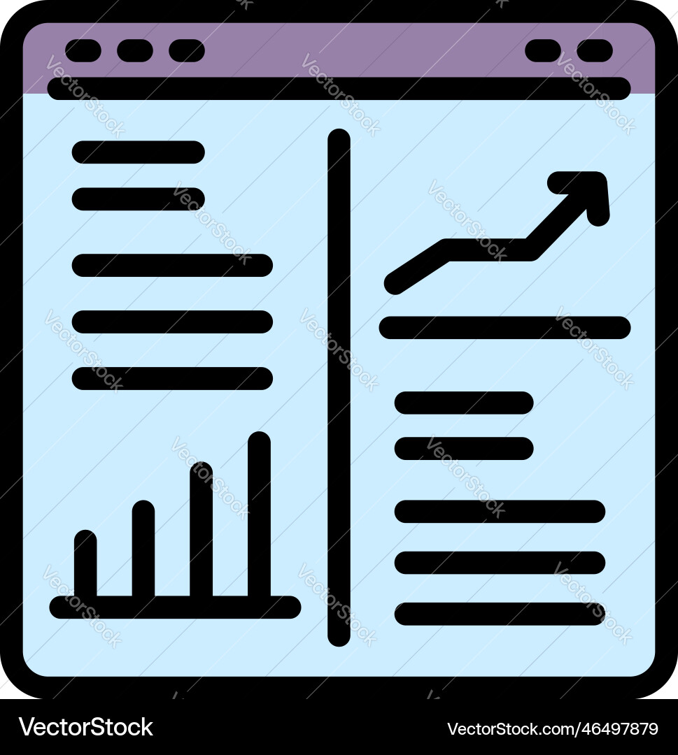 Service market studies icon flat Service market studies icon flat vector image