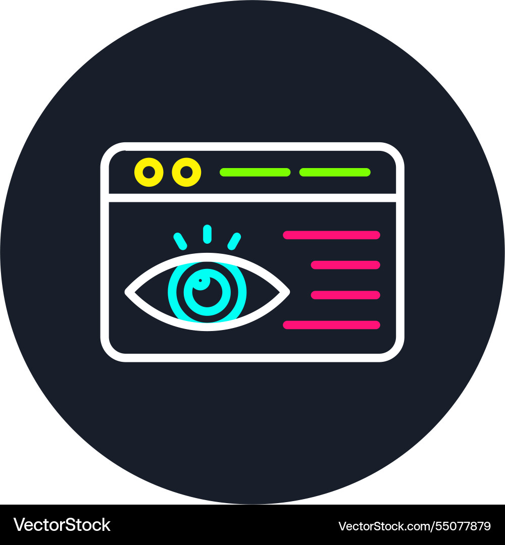 View line multi color icon Vector Image
