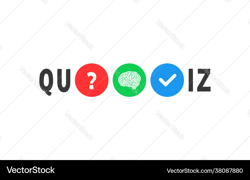 Abstract colored text for quiz game Abstract colored text for quiz game vector image