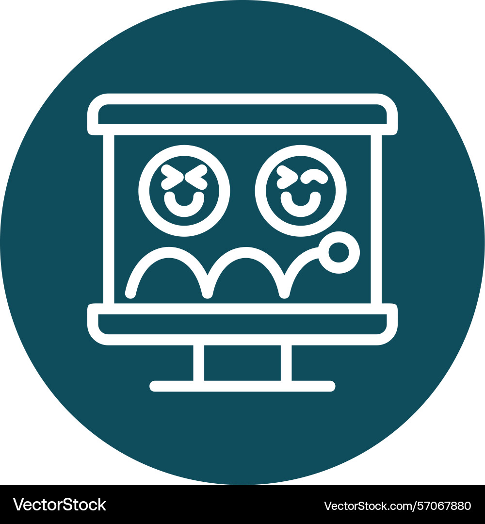 Animation line circle style icon design Vector Image