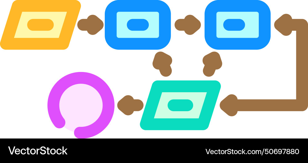 Apriori algorithm color icon vector image