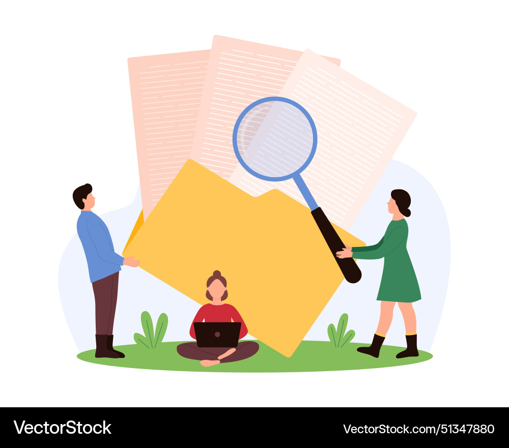 Document flow and digital project organization Document flow and digital project organization vector image