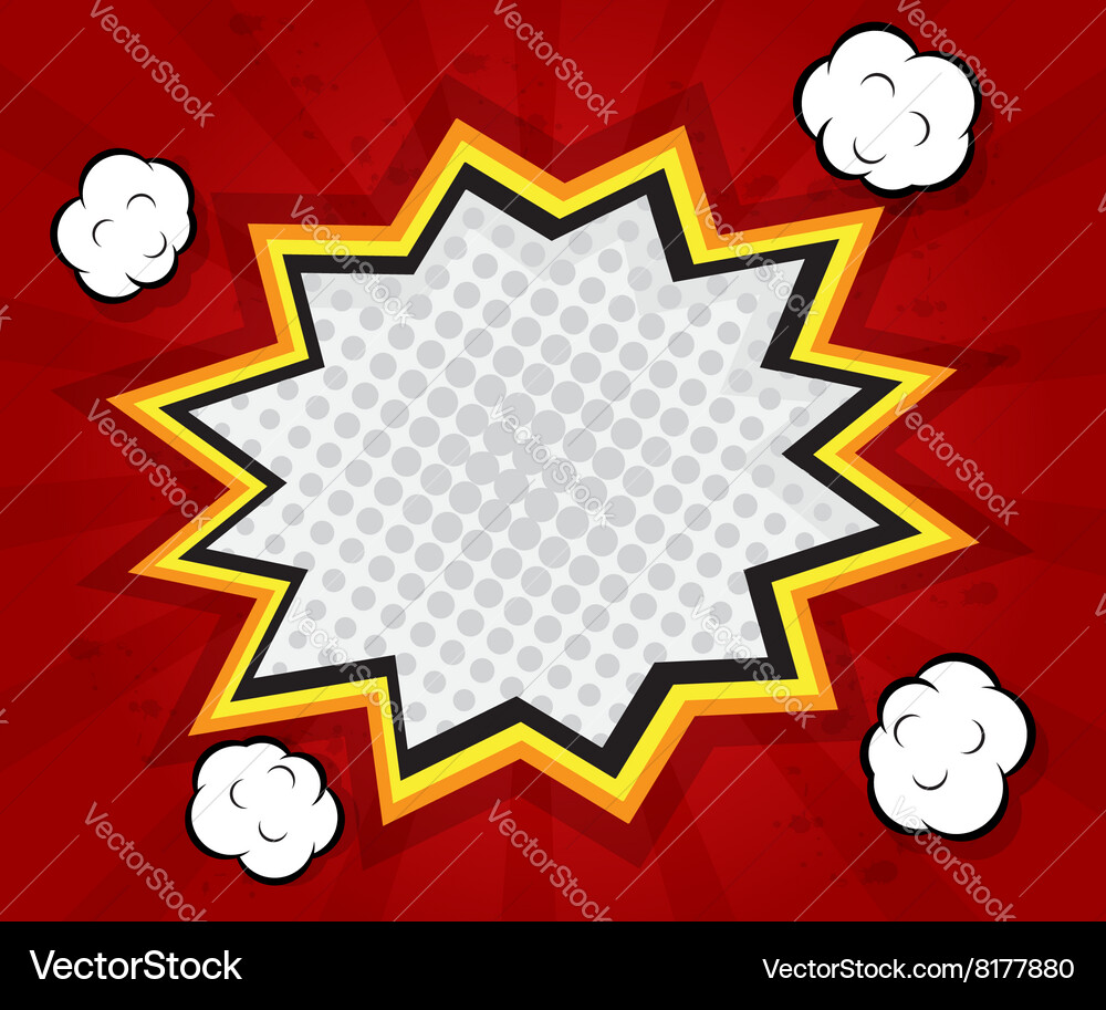 Exploding Speech Bubble Vector Image