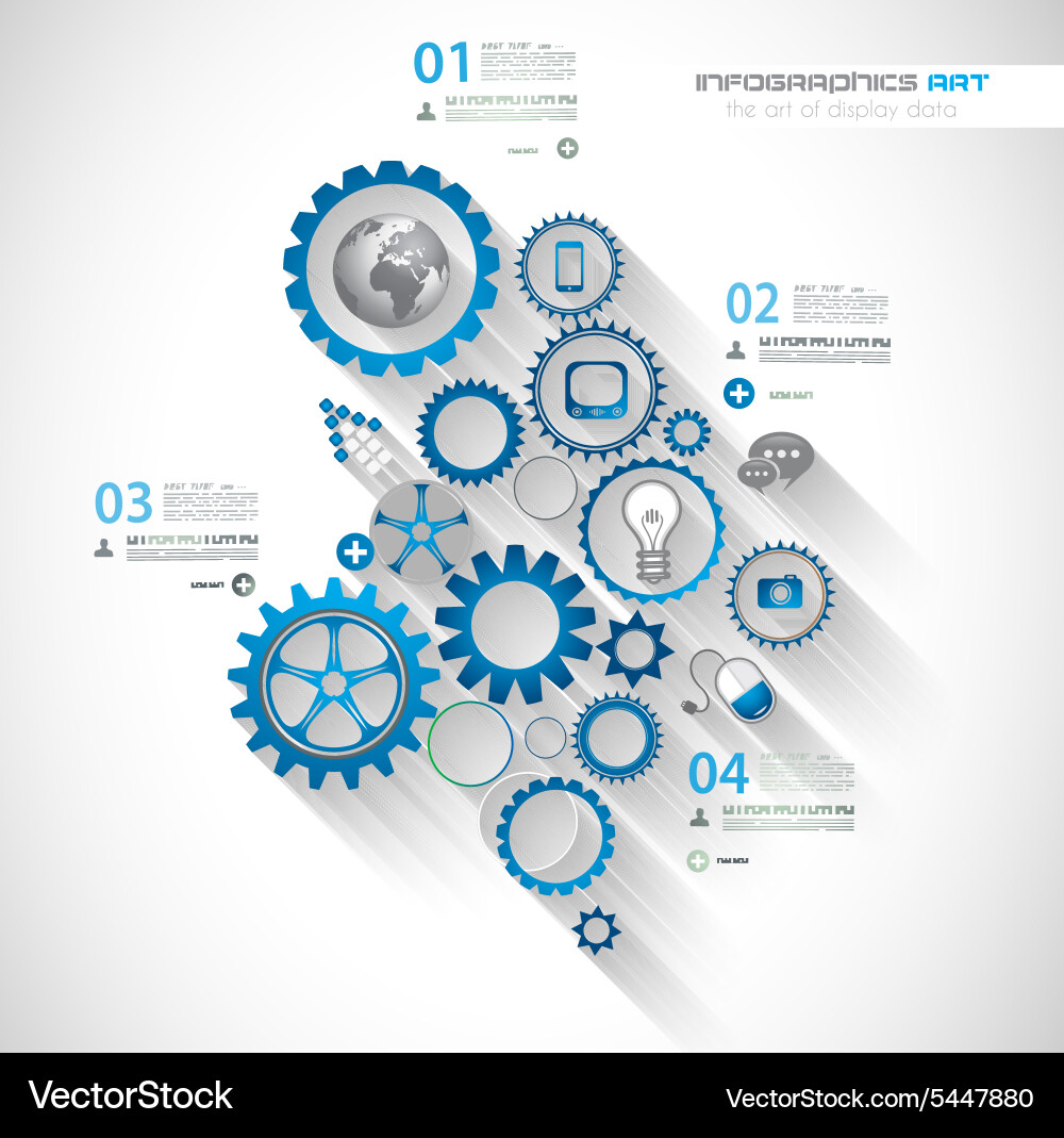 Flat ui design concepts for unique infographics Vector Image
