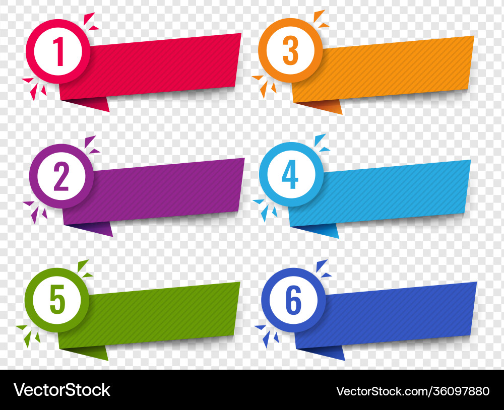 Labels set isolated transparent background Vector Image