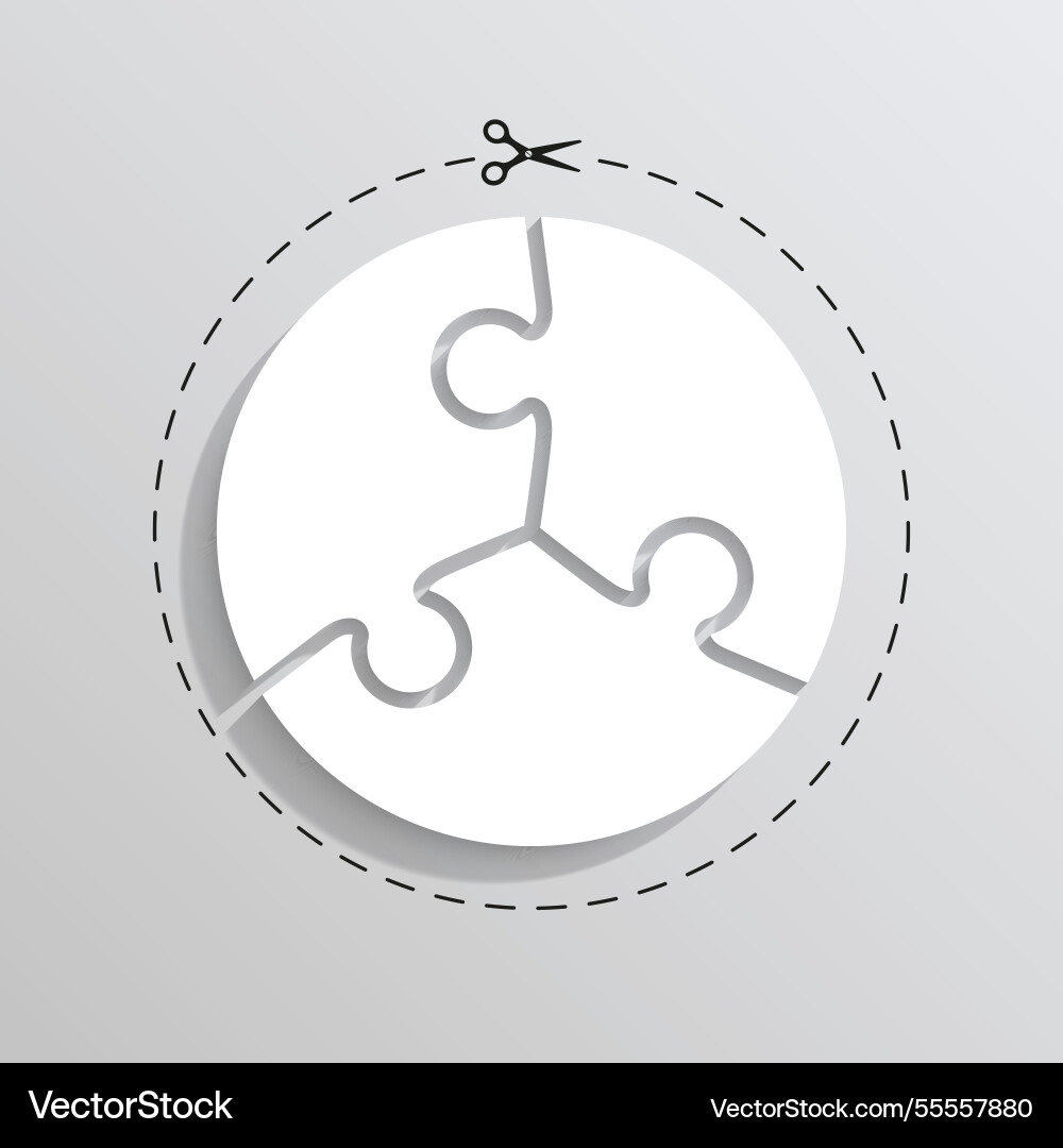 Scissor with dash line dotted marks in circle Scissor with dash line dotted marks in circle vector image