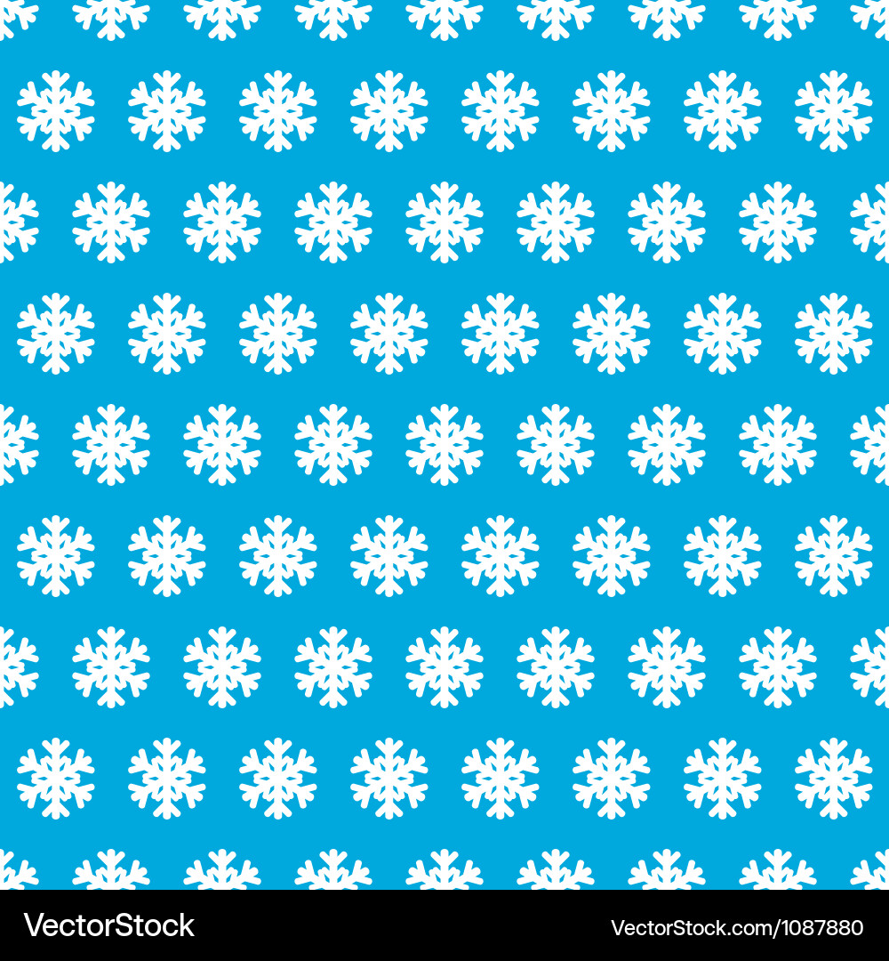 Winter Snowflake Seamless Pattern vector image