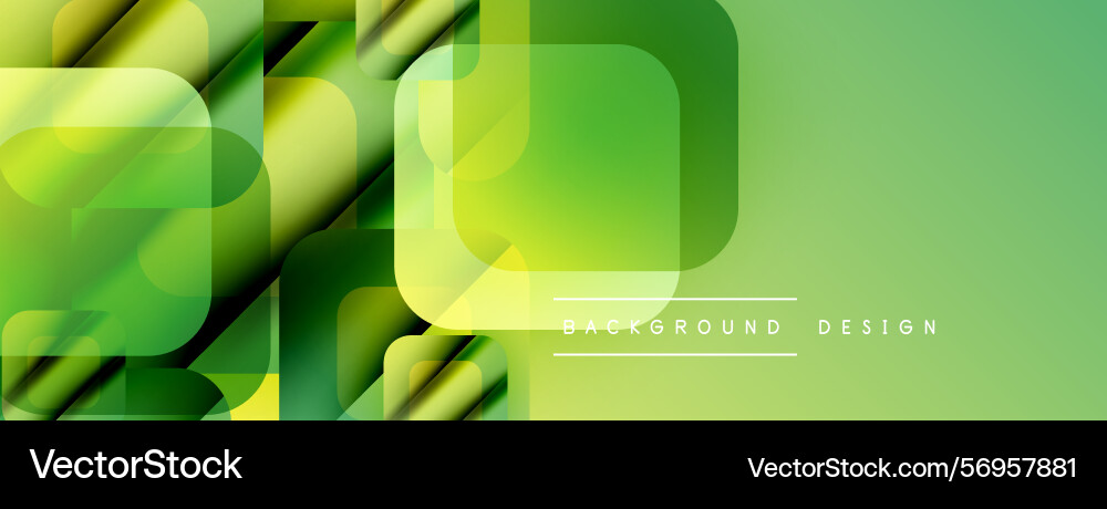 Abstract green shapes overlap creating dynamic Abstract green shapes overlap creating dynamic vector image