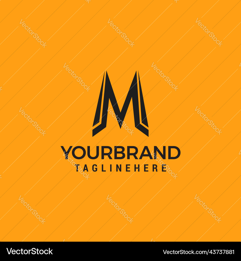 Abstract initial letters v and m linked trendy Abstract initial letters v and m linked trendy Vector Image