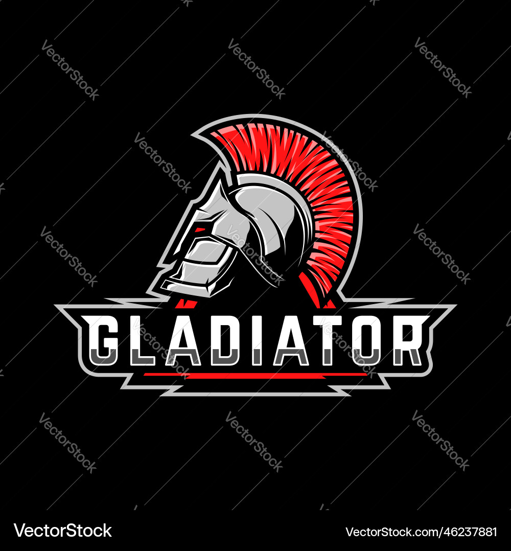 Ancient greece warrior gladiator mascot or icon vector image