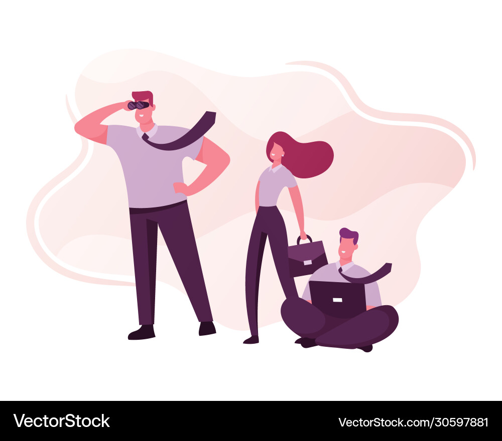 Businessmen and businesswomen joyful managers Businessmen and businesswomen joyful managers vector image