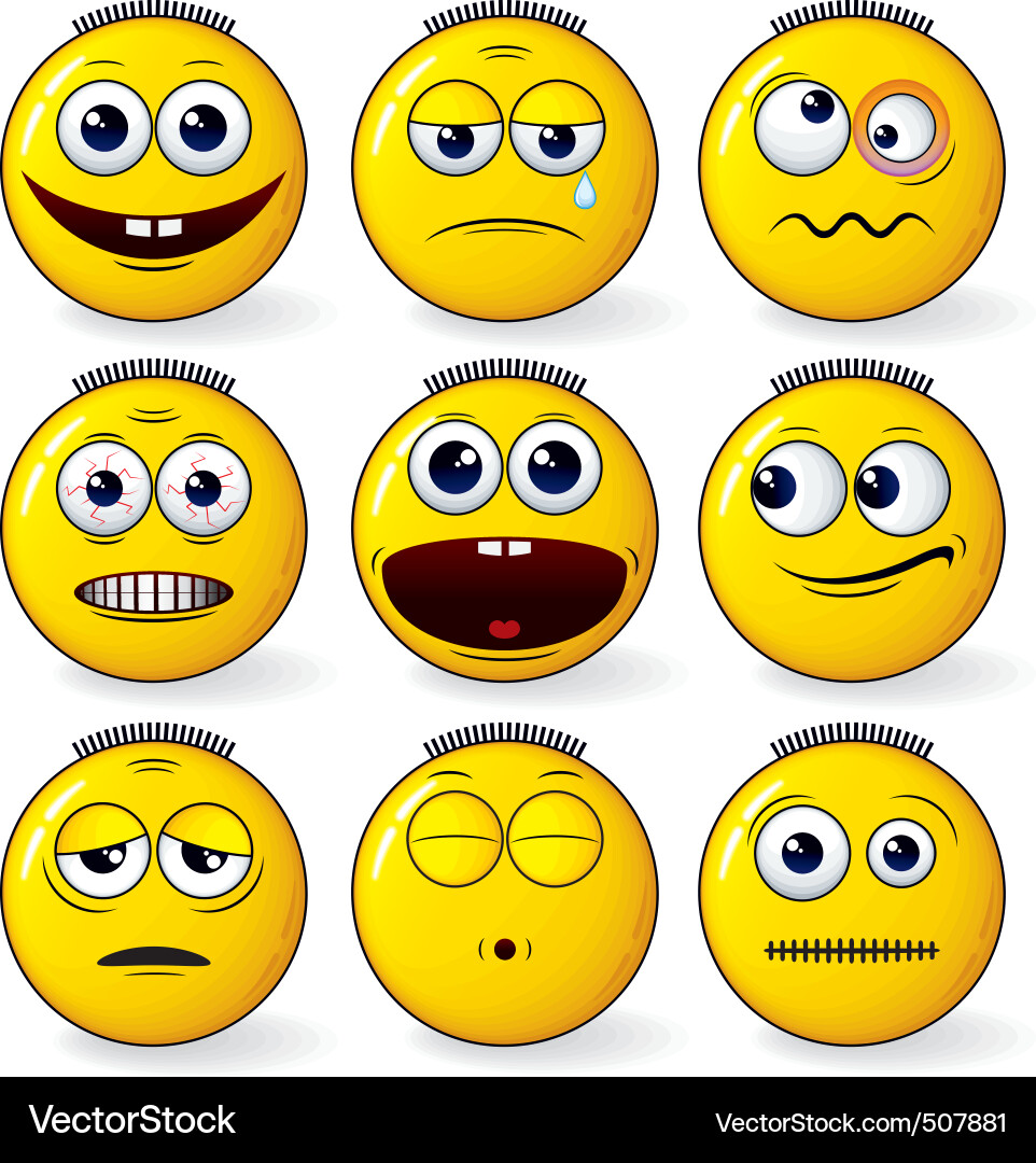 Fun smileys vector image
