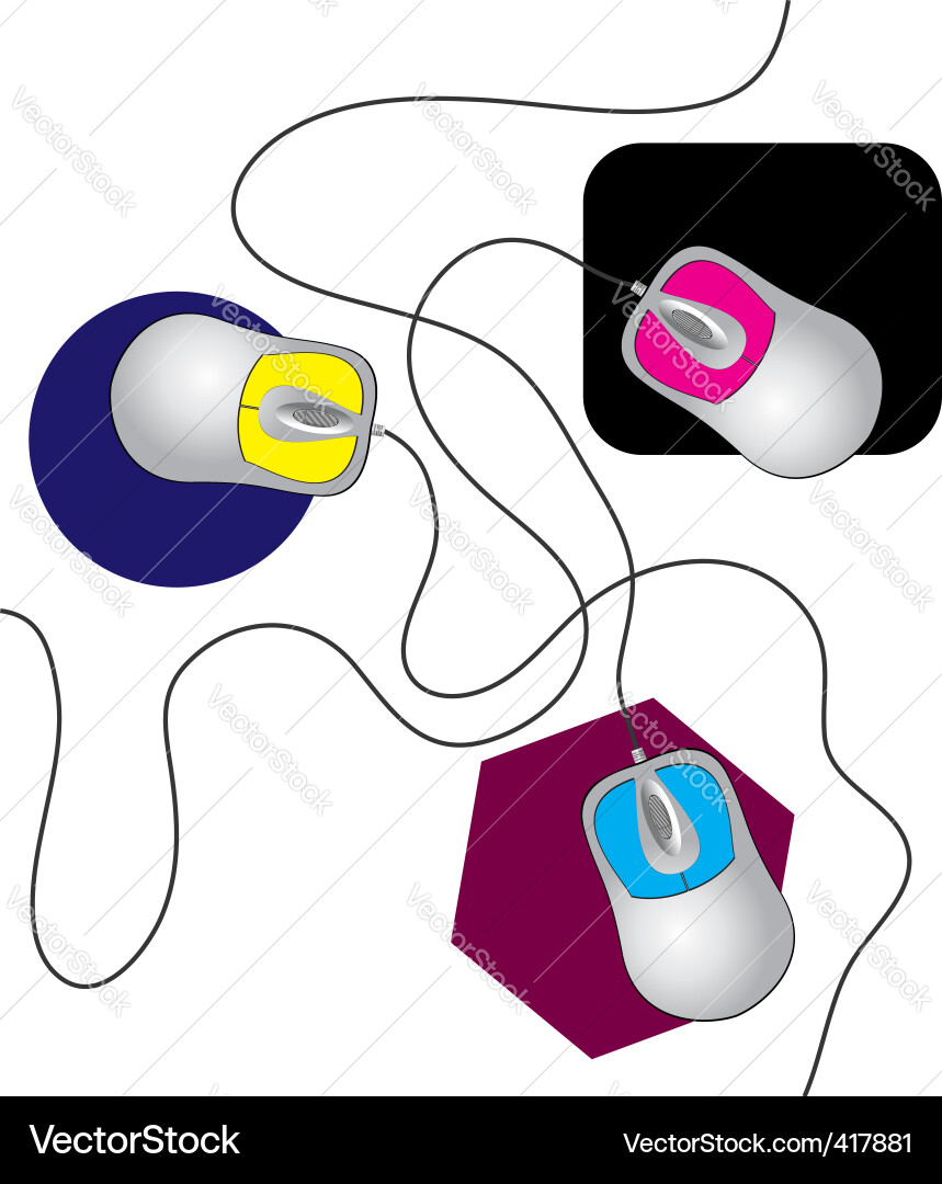 Modern Computer Mouse Icons vector image