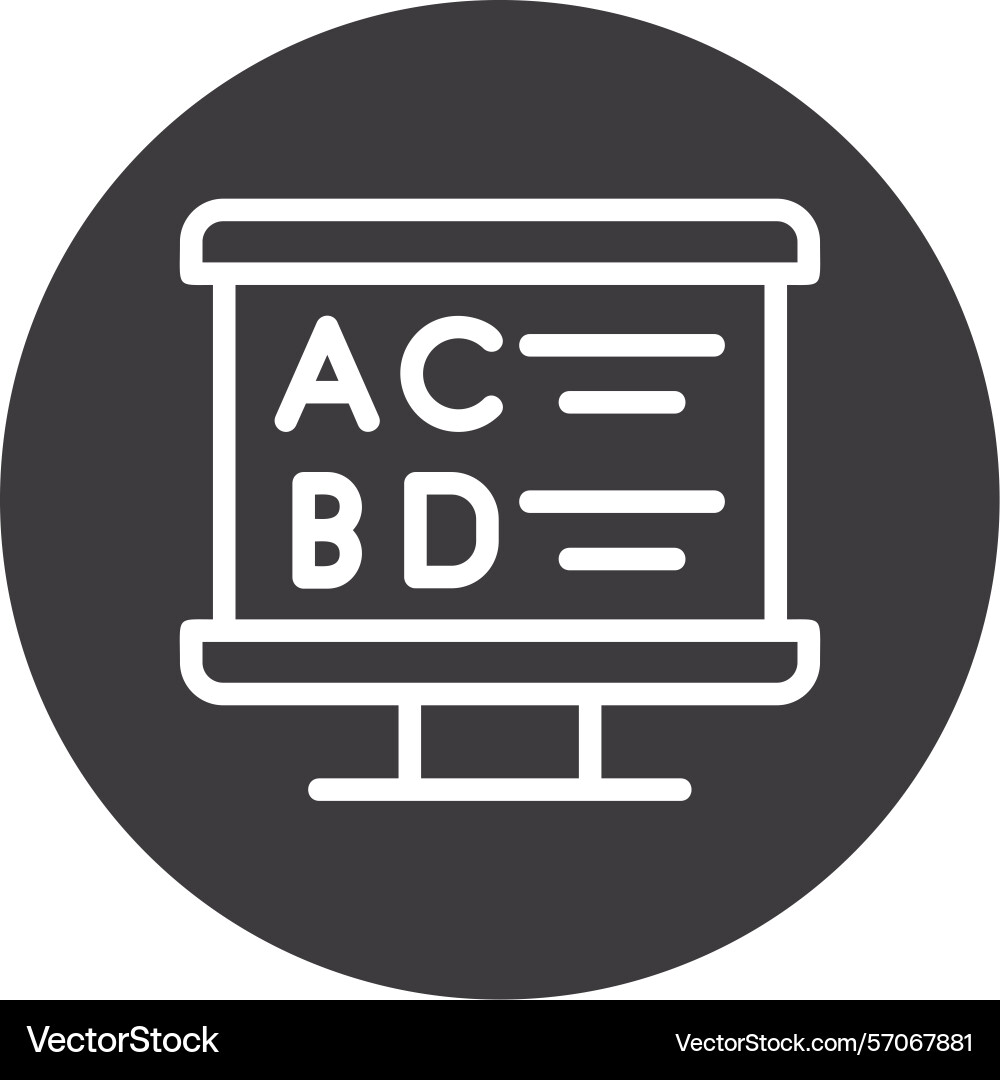 Presenter mode line circle style icon design Vector Image