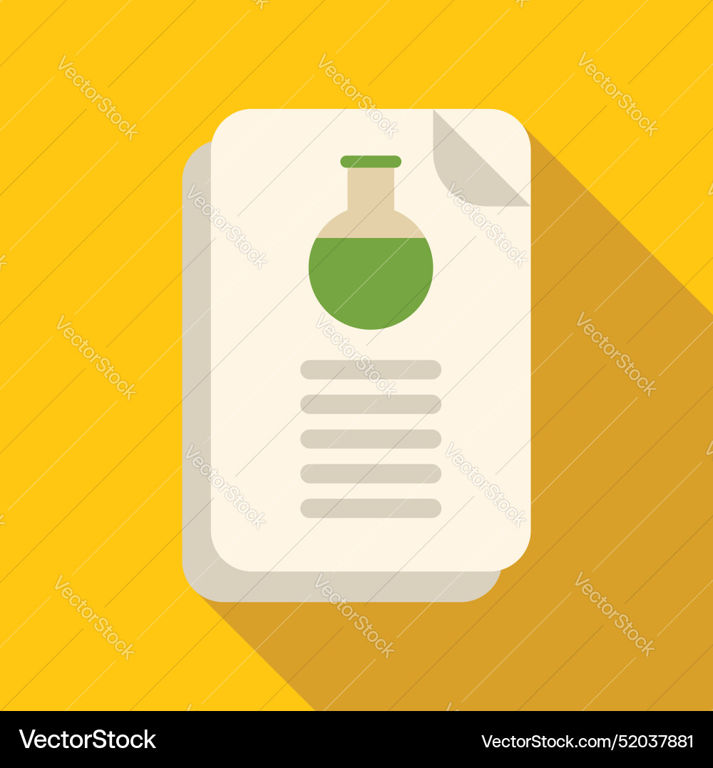 Scientific document describing chemistry Vector Image