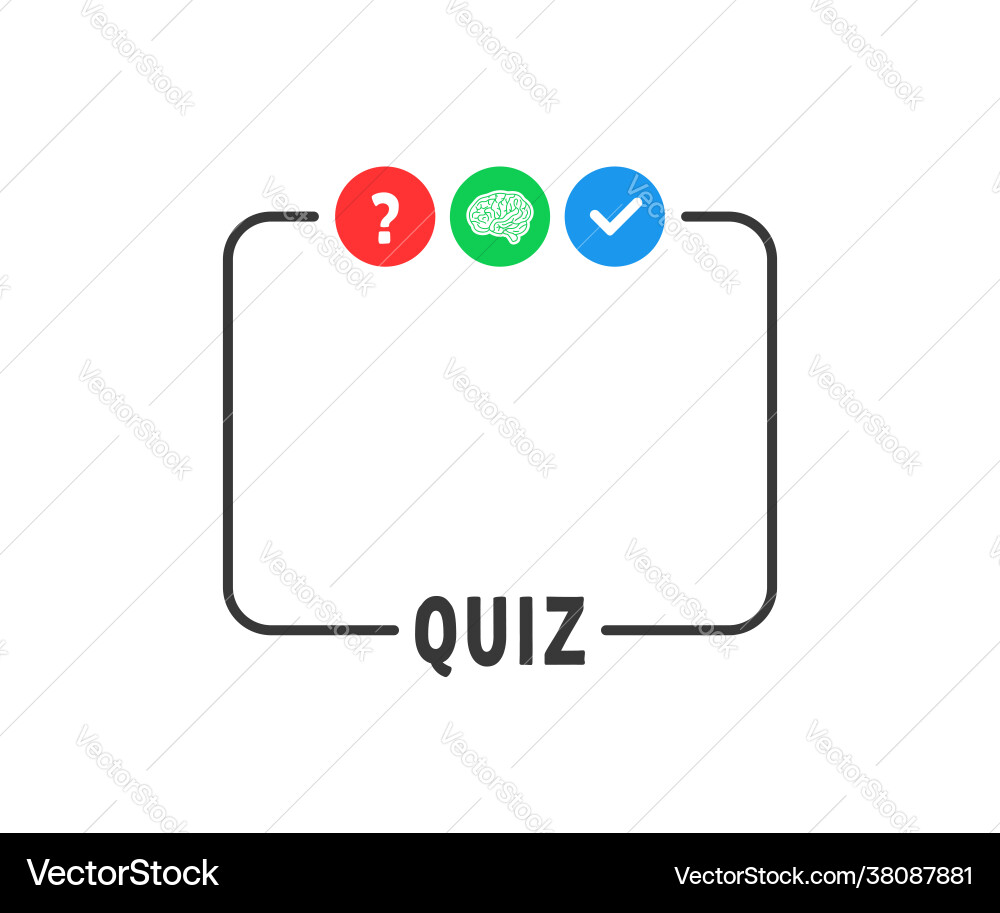 Simple frame like template quiz game Simple frame like template quiz game vector image