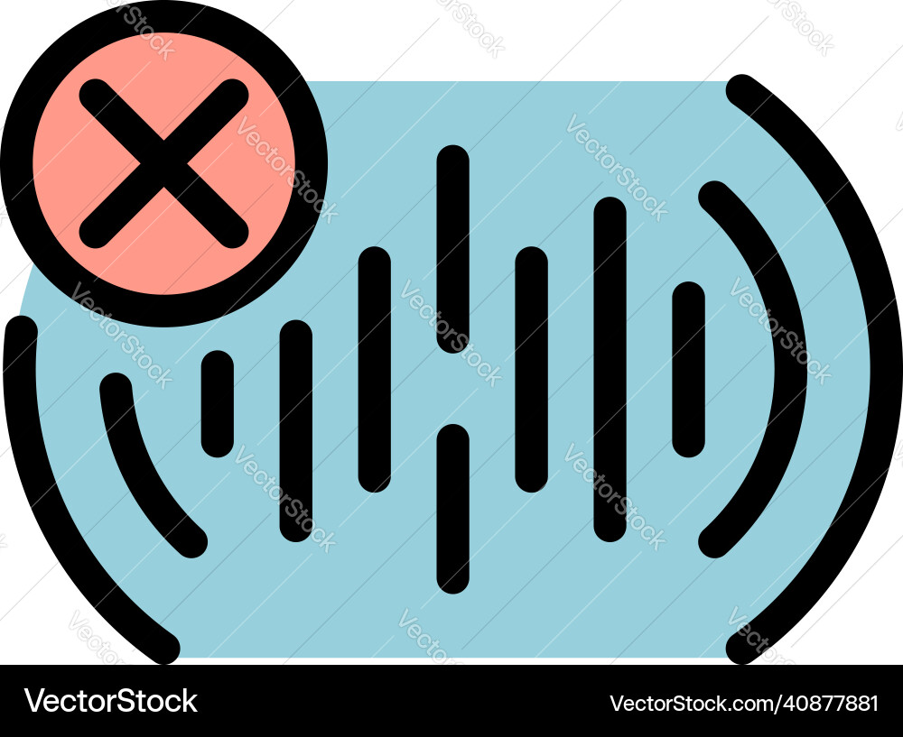Sound recognition icon color outline Sound recognition icon color outline Vector Image