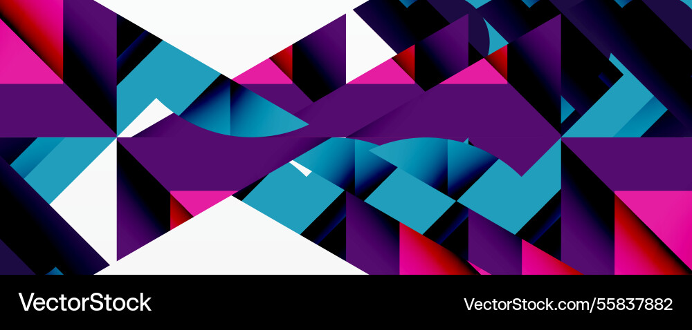 Abstract geometric composition with interlocking Abstract geometric composition with interlocking Vector Image