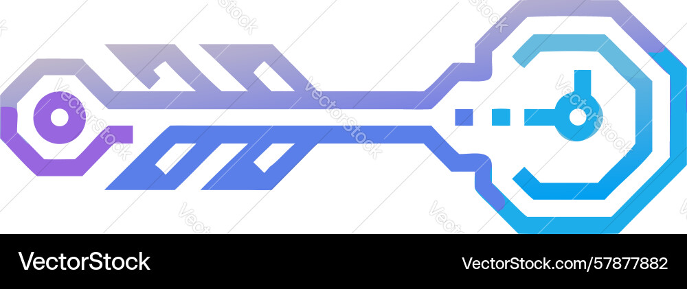 Advanced digital solution key future access vector image