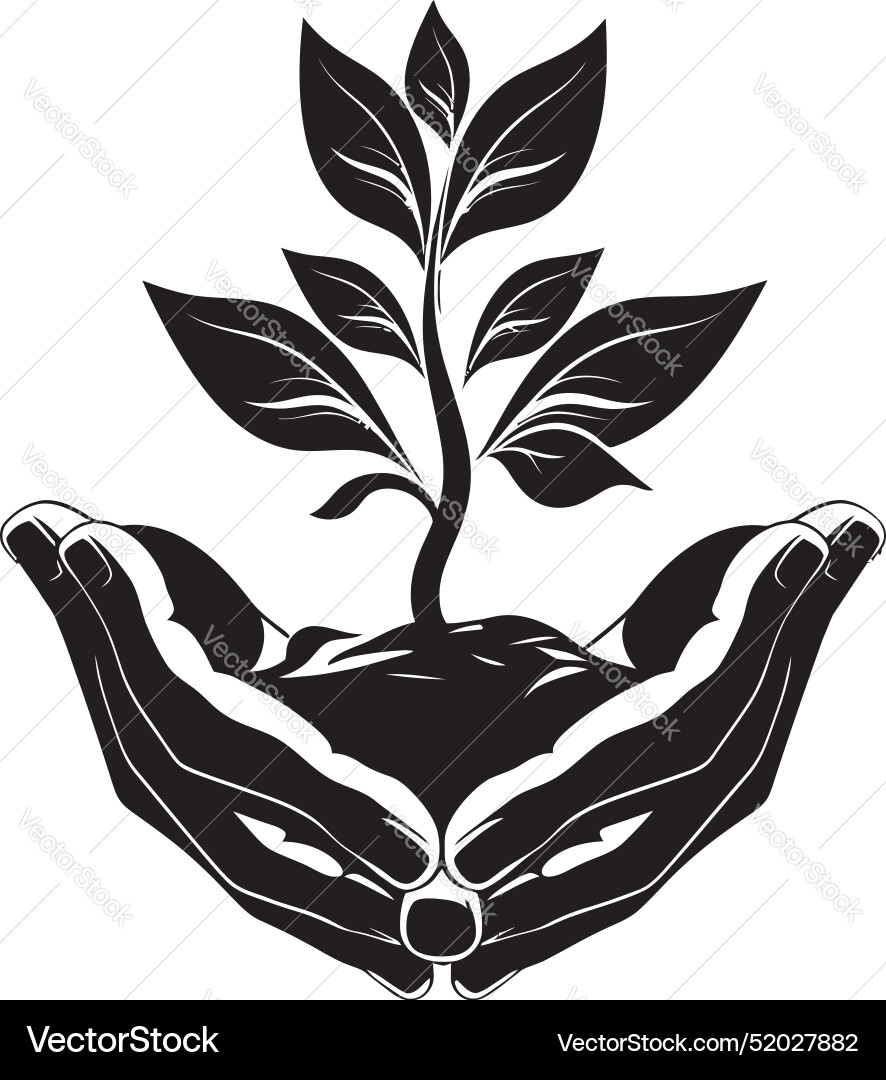 Botanic bond living plant icon badge natures Botanic bond living plant icon badge natures vector image