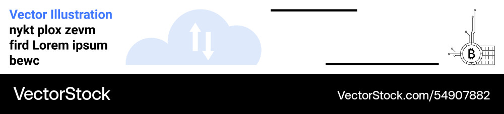 Cloud computing and data transfer graphic Cloud computing and data transfer graphic vector image