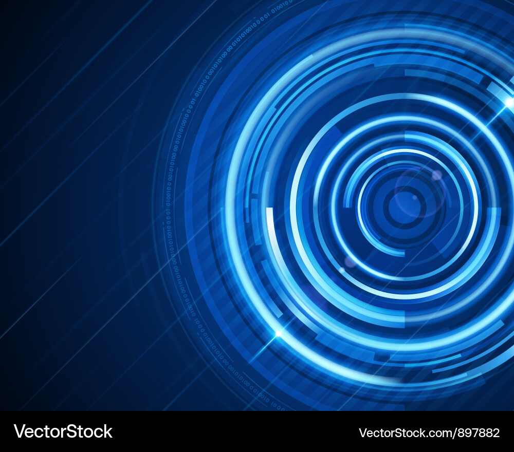 Dynamic Digital Circles Vector Image