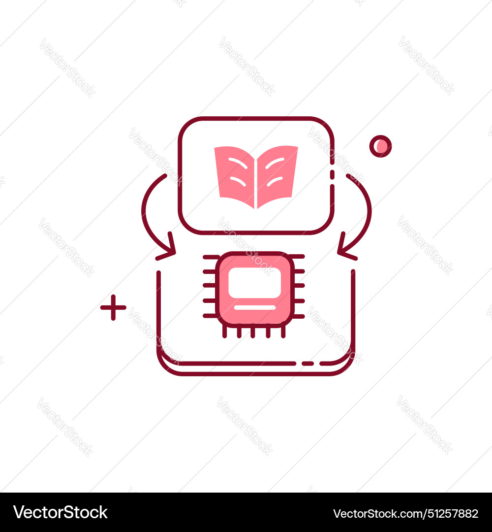 Machine learning ai and data analysis icon design vector image