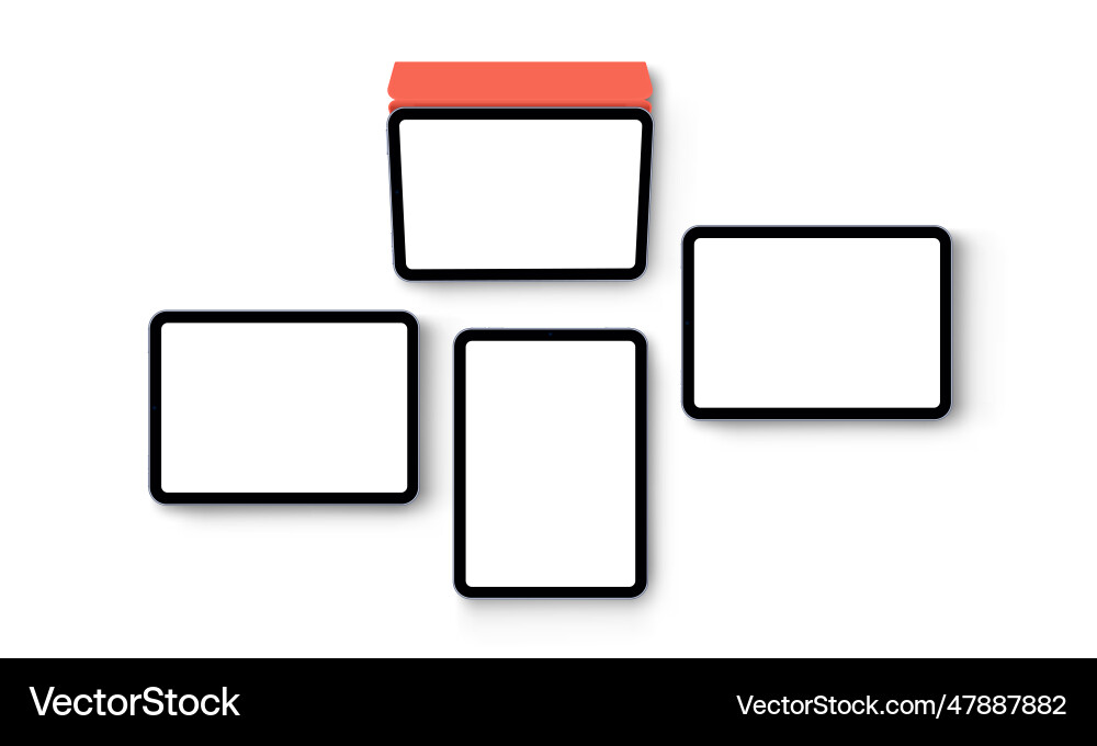 Tablet computers with blank screens Vector Image