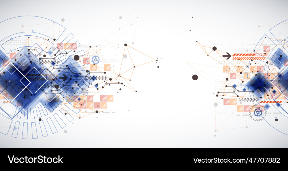 Template for science and technology presentation Template for science and technology presentation vector image