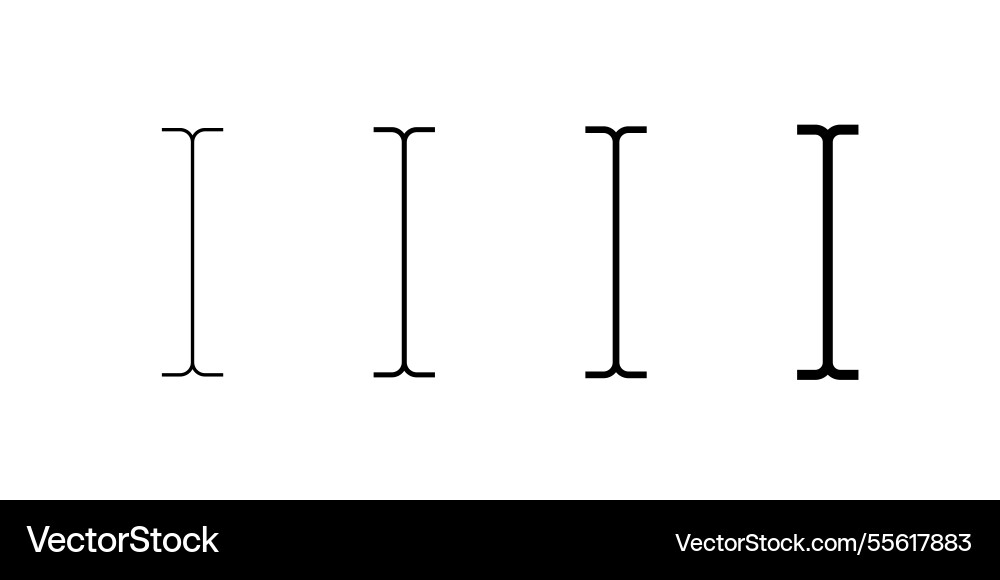 Black linear cursor icon for ui navigation vector image