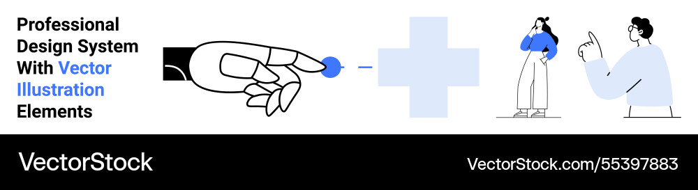 Design system featuring hand gesture abstract Design system featuring hand gesture abstract vector image