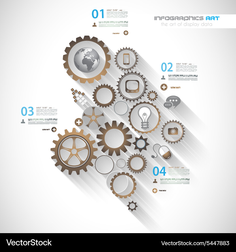 Flat ui design concepts for unique infographics Vector Image