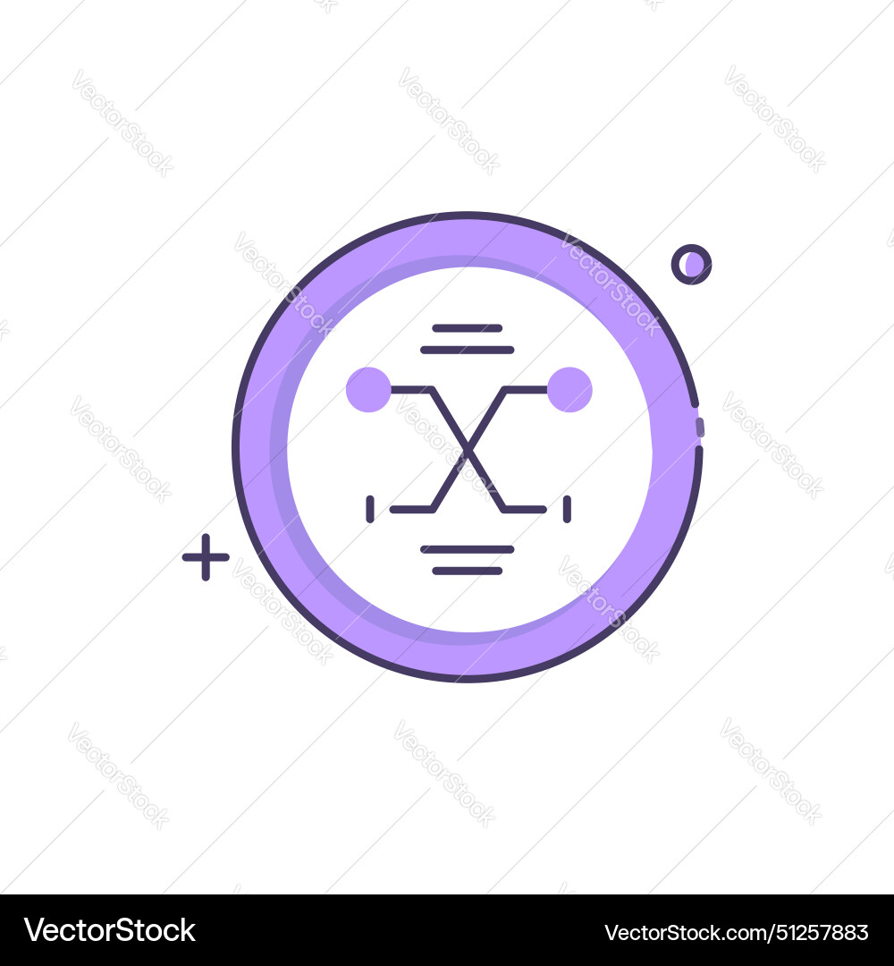 Fuzzy logic systems icon design vector image