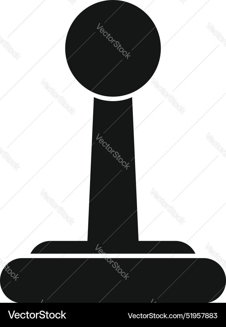 Joystick standing on a platform representing Joystick standing on a platform representing vector image