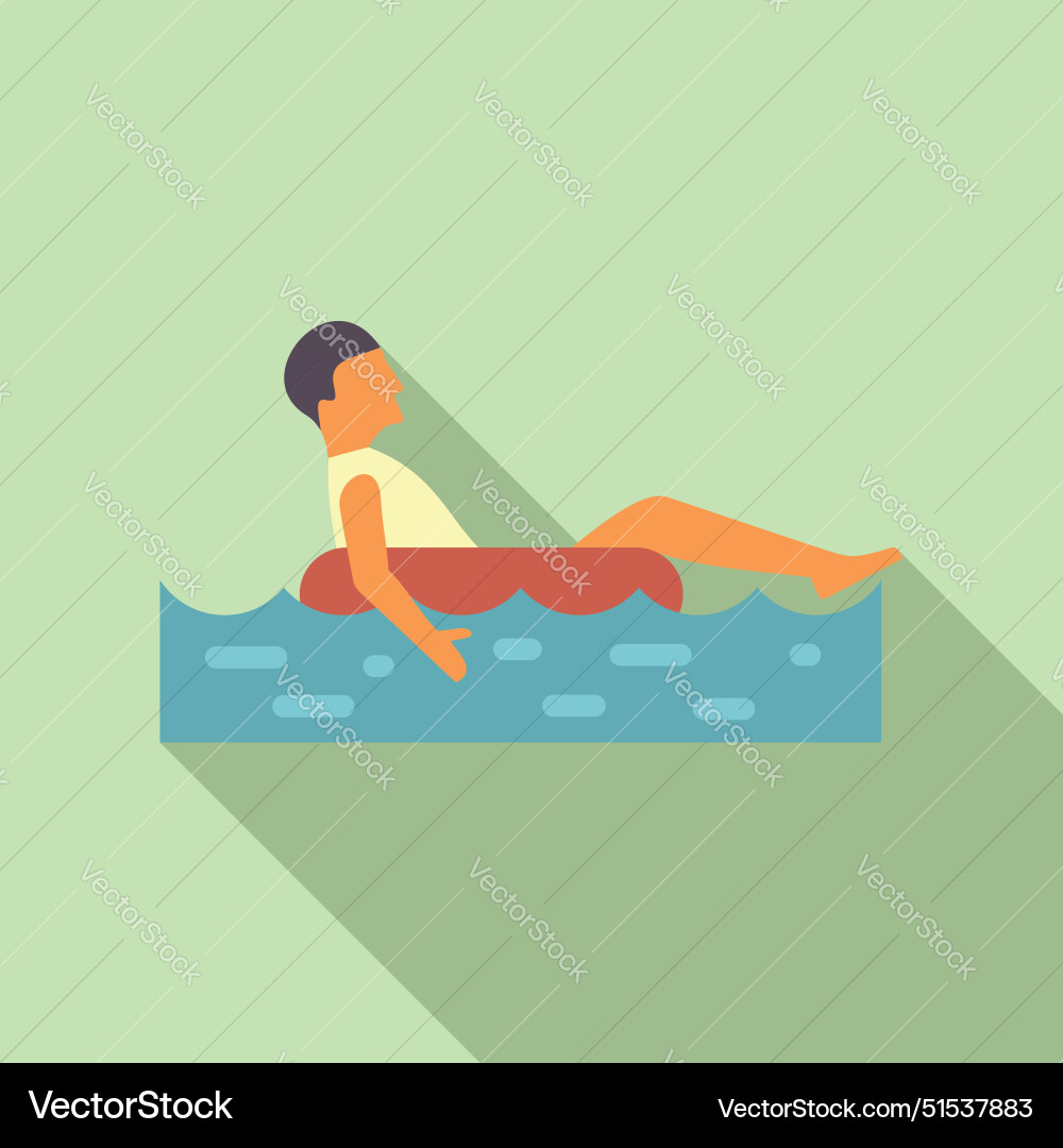 Man relaxing in pool Man relaxing in pool vector image