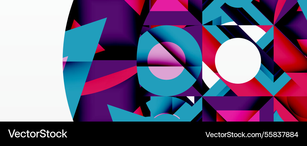 Abstract geometric composition with interlocking Abstract geometric composition with interlocking vector image