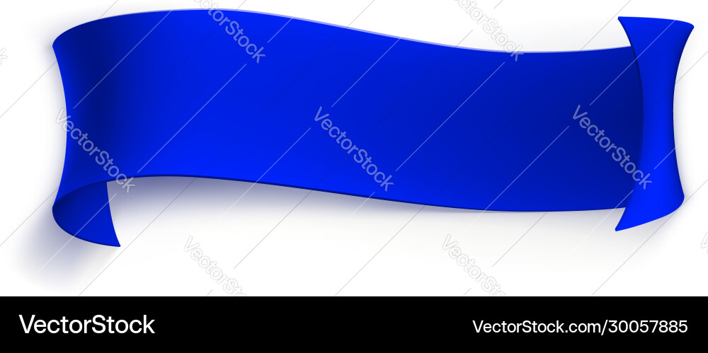 Blue ribbon banner from ribbons or paper scroll Blue ribbon banner from ribbons or paper scroll vector image