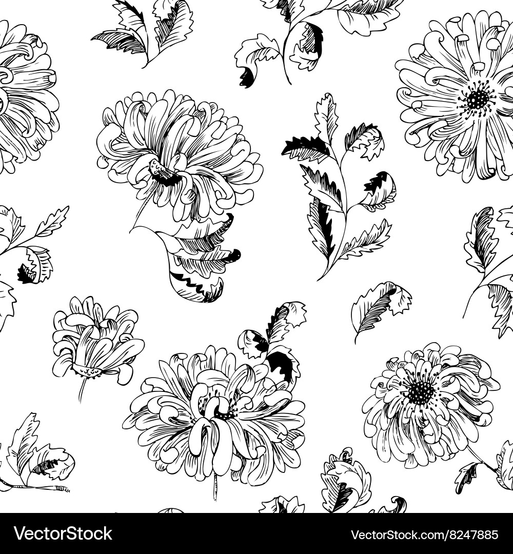 Floral minimalistic seamless pattern Vector Image