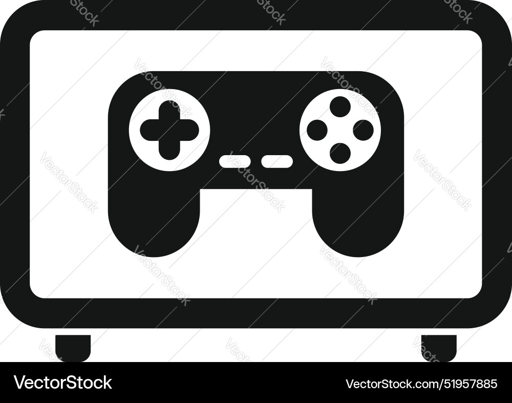 Gamepad displaying on screen showing gaming Gamepad displaying on screen showing gaming vector image