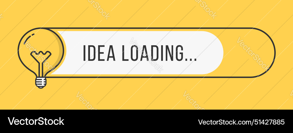 Idea loading concept Royalty Free Vector Image