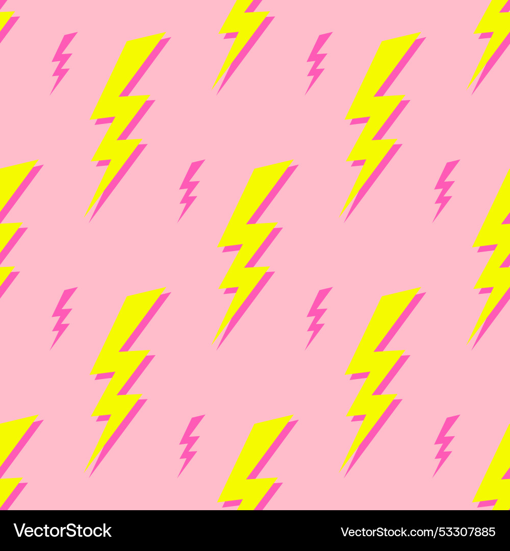 Lightning Bolt Seamless Pattern vector image