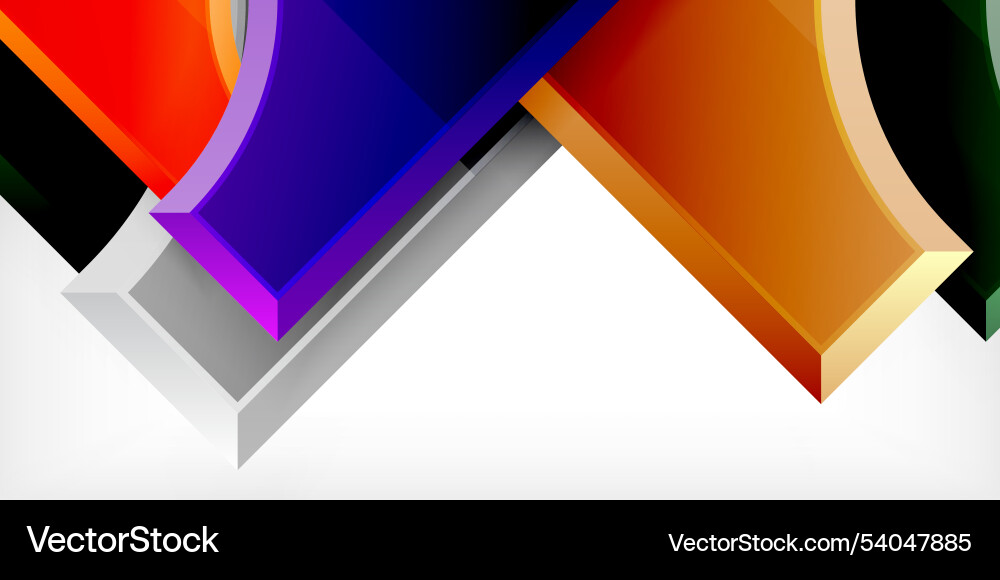 Square arrow shapes with round elements Vector Image