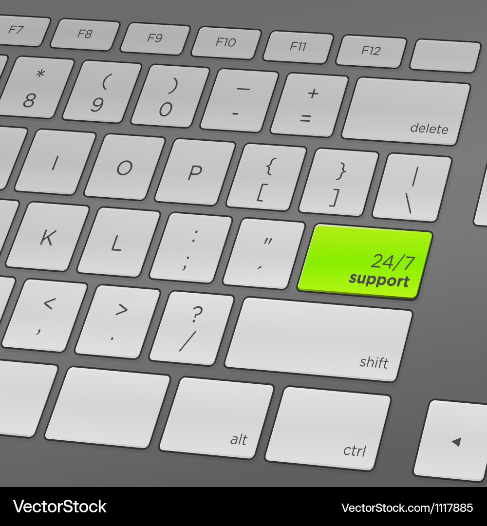 Support Keyboard Buttons vector image