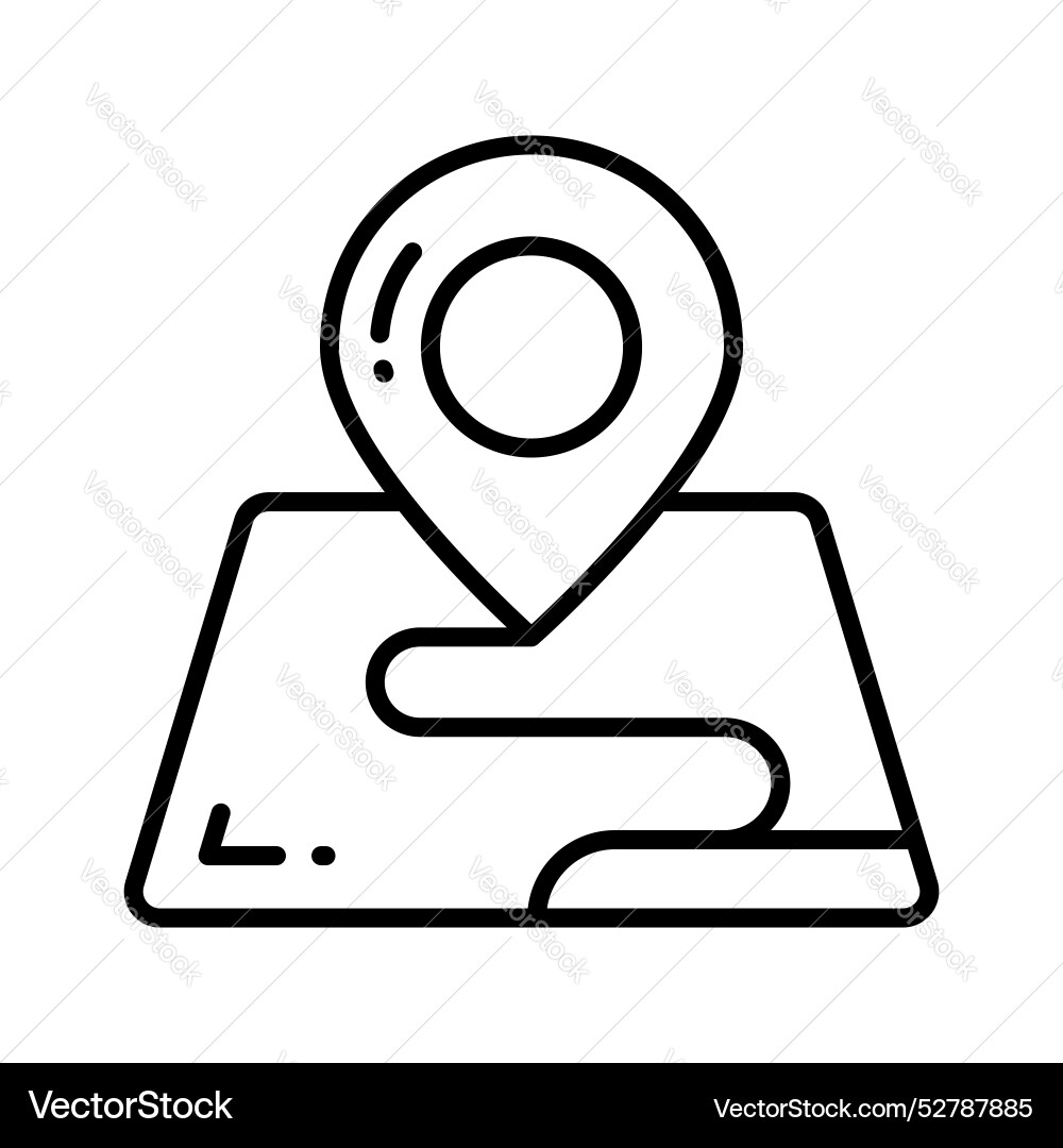 Visually perfect icon of location map editable Vector Image