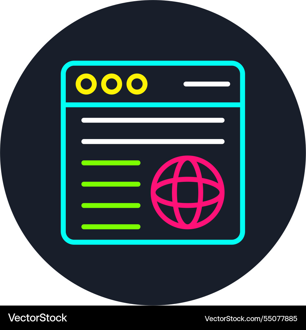 Website line multi color icon Vector Image
