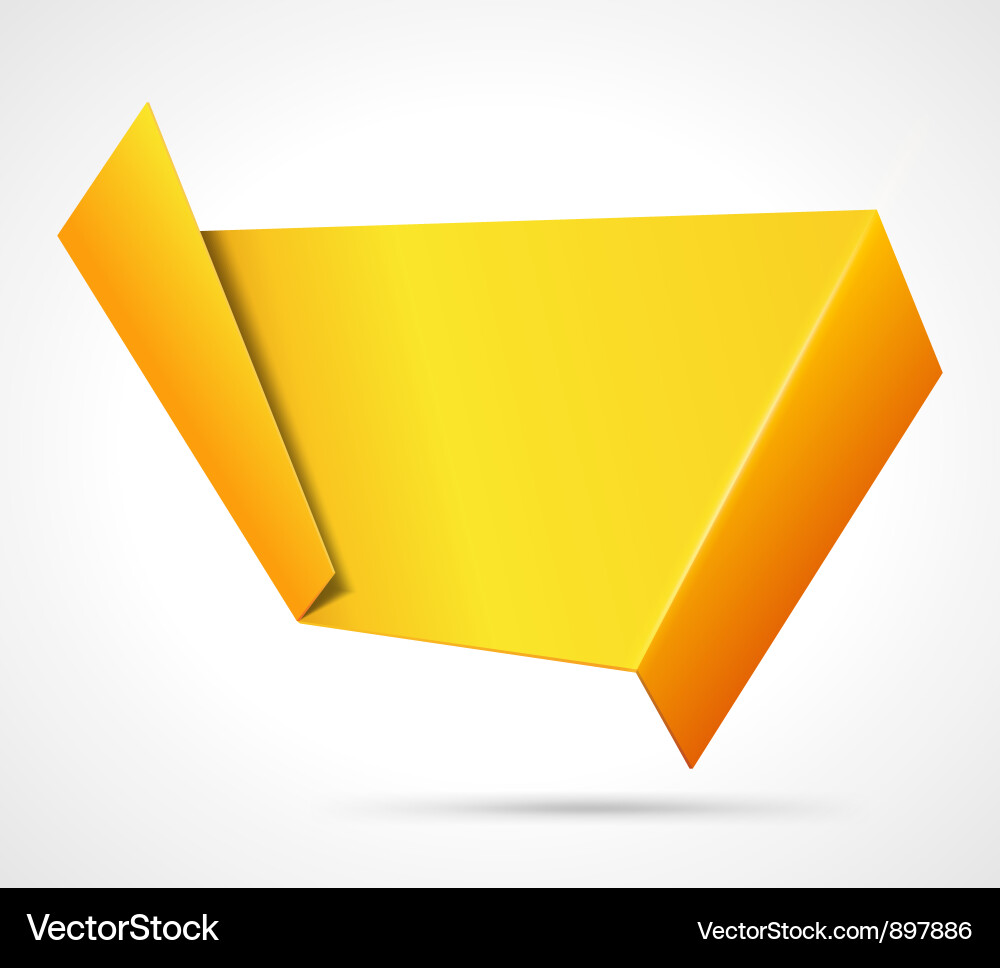 Abstract speech bubble from bend paper Vector Image