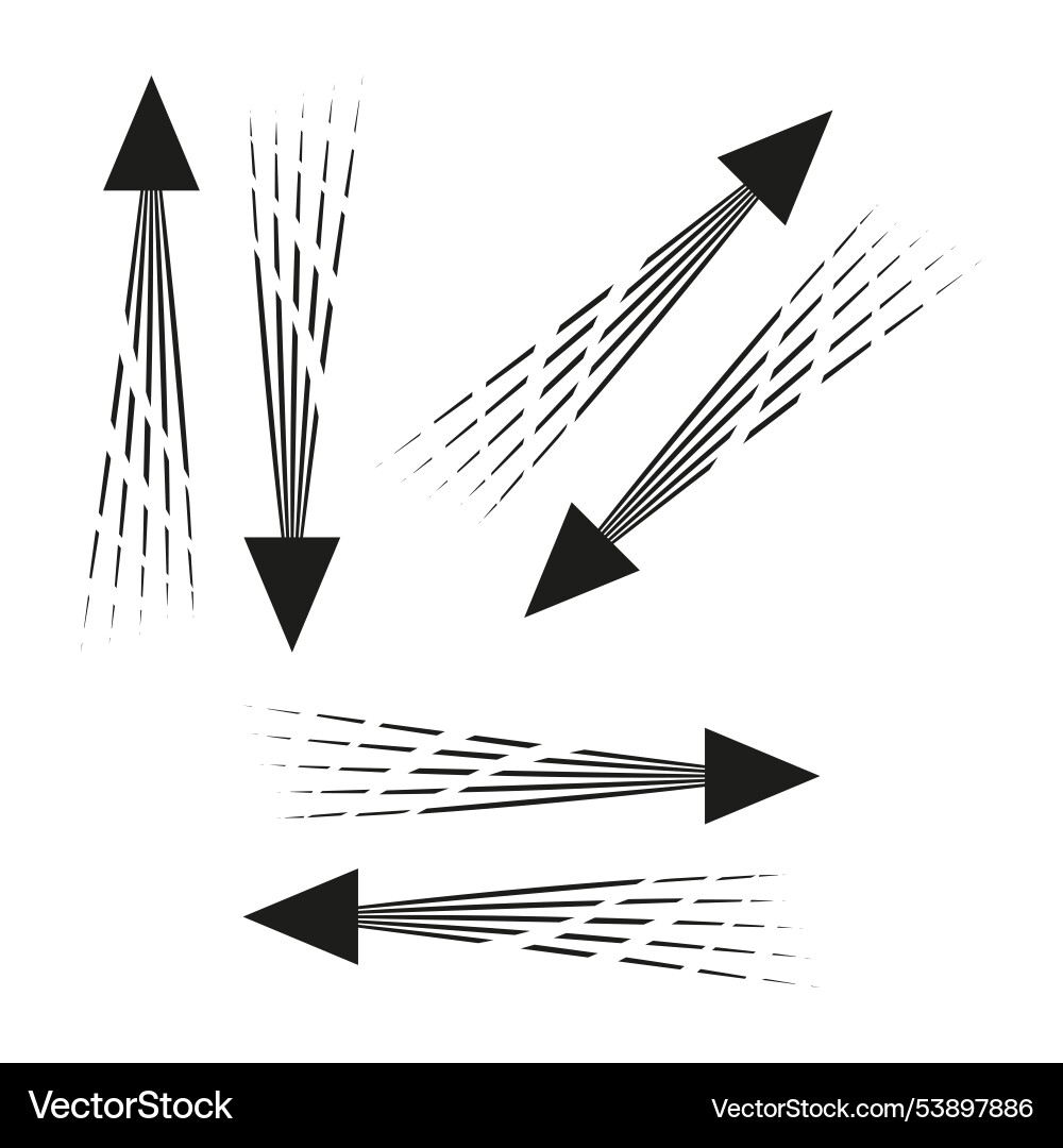Arrow speed icon dynamic symbol fast motion vector image