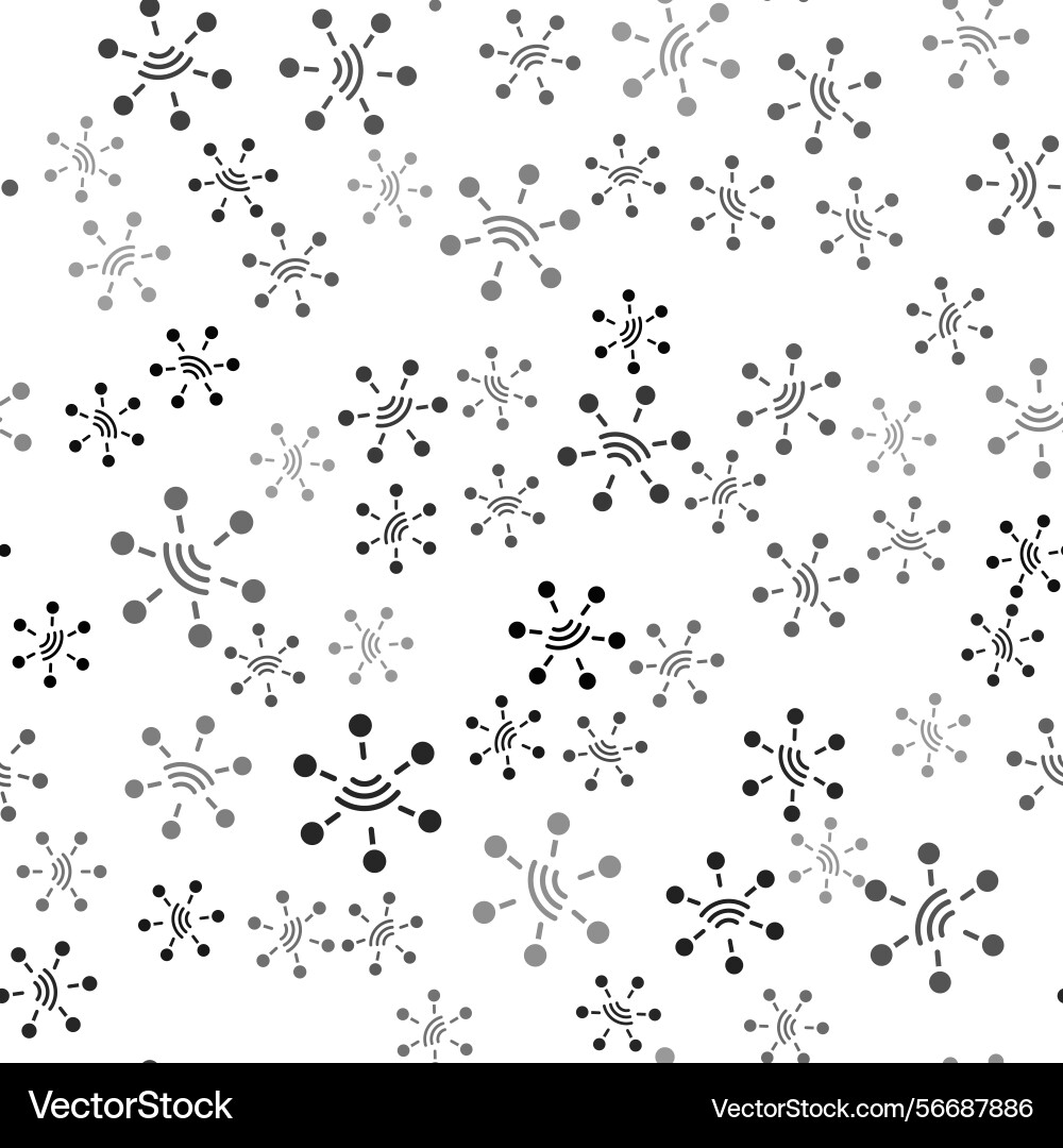 Black network icon isolated seamless pattern Vector Image