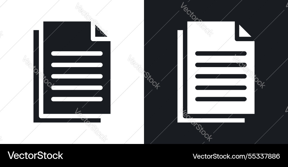 Duplicate icons set black and colored style Vector Image